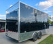 8.5x20 Enclosed Flat Nose with 9' Interior Height (2) 7,000LB Axles Right Rear