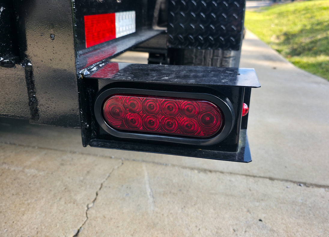 7x16x3 Gorilla Telescopic Dump Trailer 14k GVWR with Turf One Debri Loader 21HP V-Twin LED Brake Light