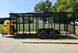 6.4x18 Debris Leaf Junk Trash Removal Cage Trailer with 21HP Loader 7K GVWR Right Side