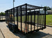 6.4x18 Debris Leaf Junk Trash Removal Cage Trailer with 21HP Loader 7K GVWR Left Rear