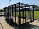 6.4x18 Debris Leaf Junk Trash Removal Cage Trailer with 21HP Loader 7K GVWR Left Rear