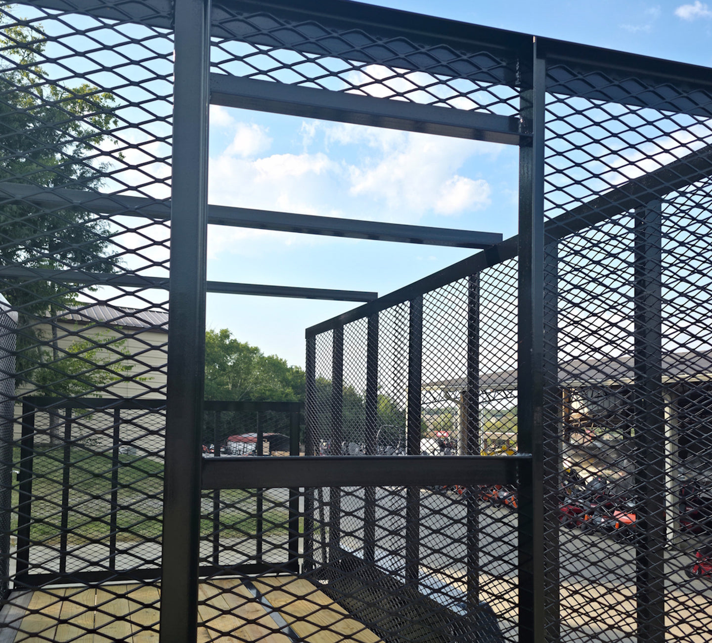 6.4' x 14' Leaf Cage Debris Loader Utility Trailer (2) 3500 Axles - SLE Equipment - 11