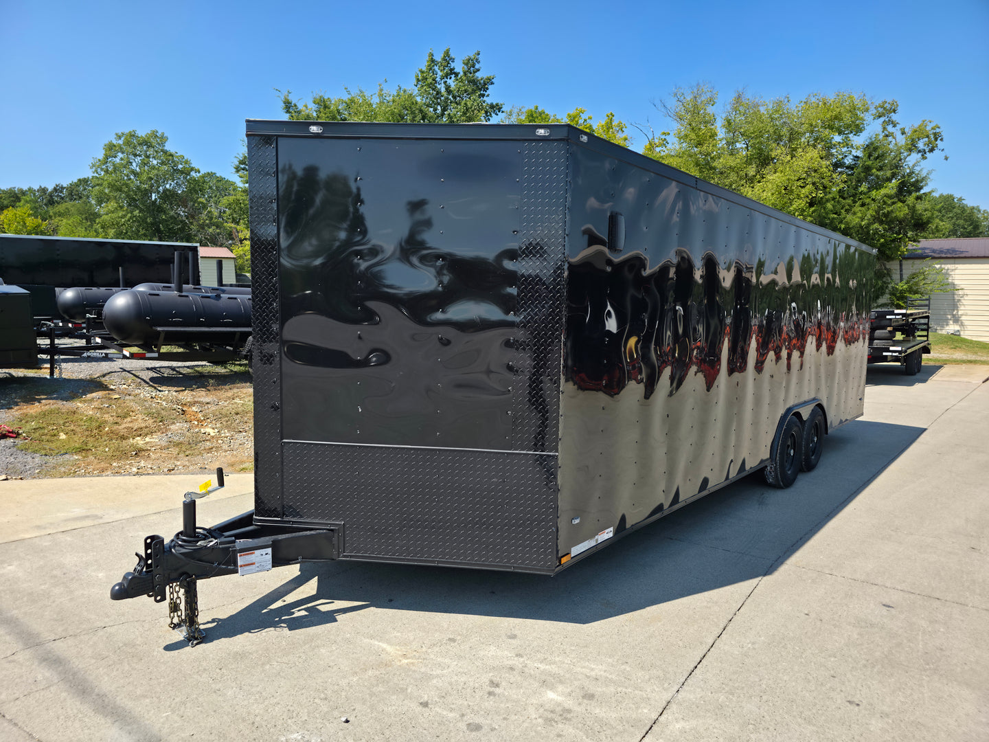 8.5 X 24 Black V - Nose Enclosed Trailer Blackout Pkg (2) 5,200lb Axles - SLE Equipment - 3