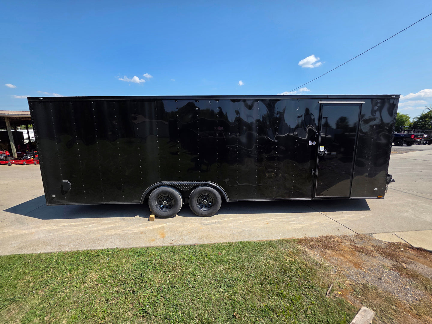 8.5 X 24 Black V - Nose Enclosed Trailer Blackout Pkg (2) 5,200lb Axles - SLE Equipment - 9