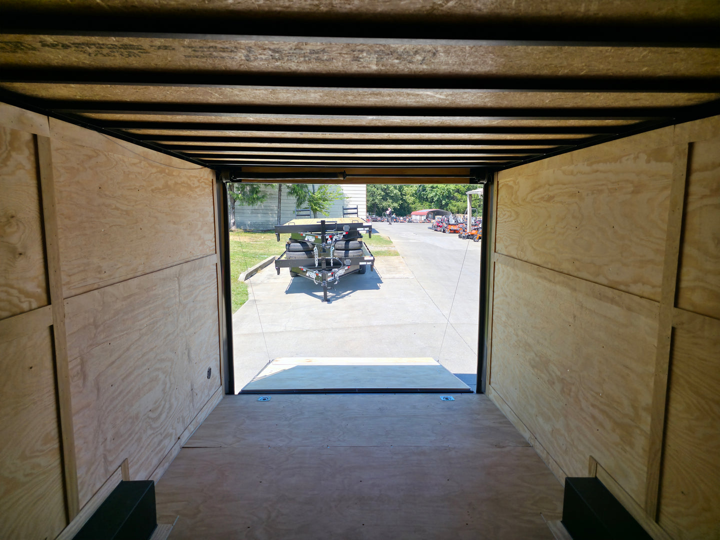 8.5 X 24 Black V - Nose Enclosed Trailer Blackout Pkg (2) 5,200lb Axles - SLE Equipment - 15