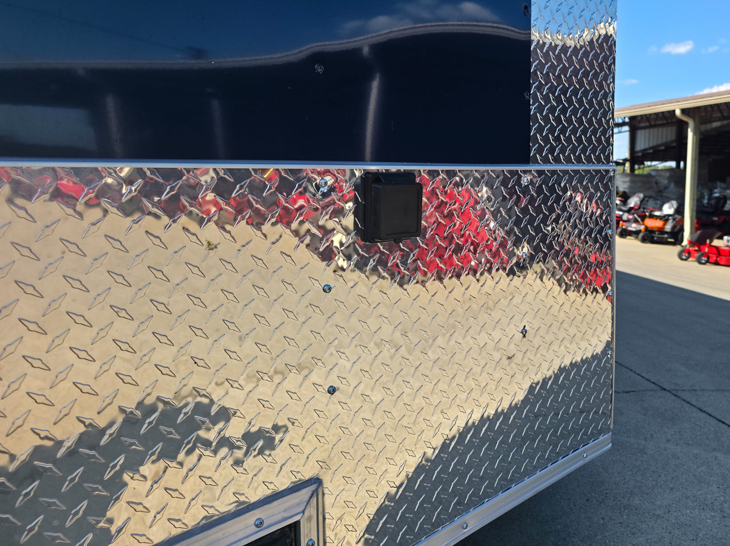 7x24 Indigo Blue Hybrid Enclosed Trailer (2) 5200LB  Axles Front Plug