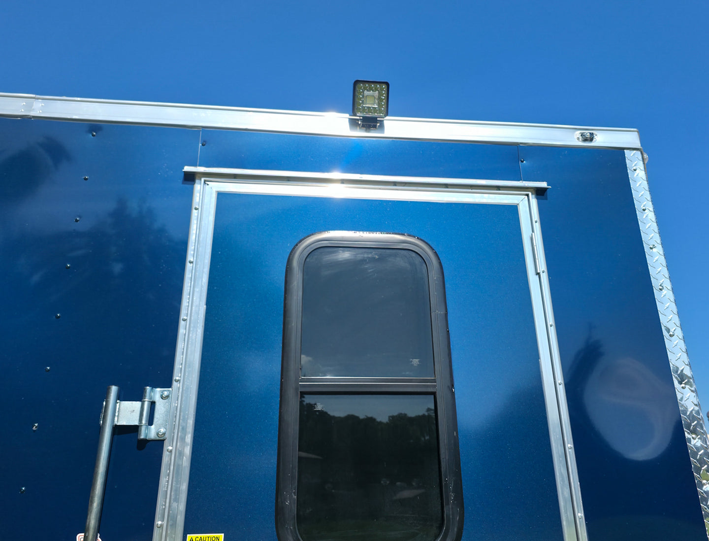 7x24 Indigo Blue Hybrid Enclosed Trailer (2) 5200LB  Axles Spot Lights