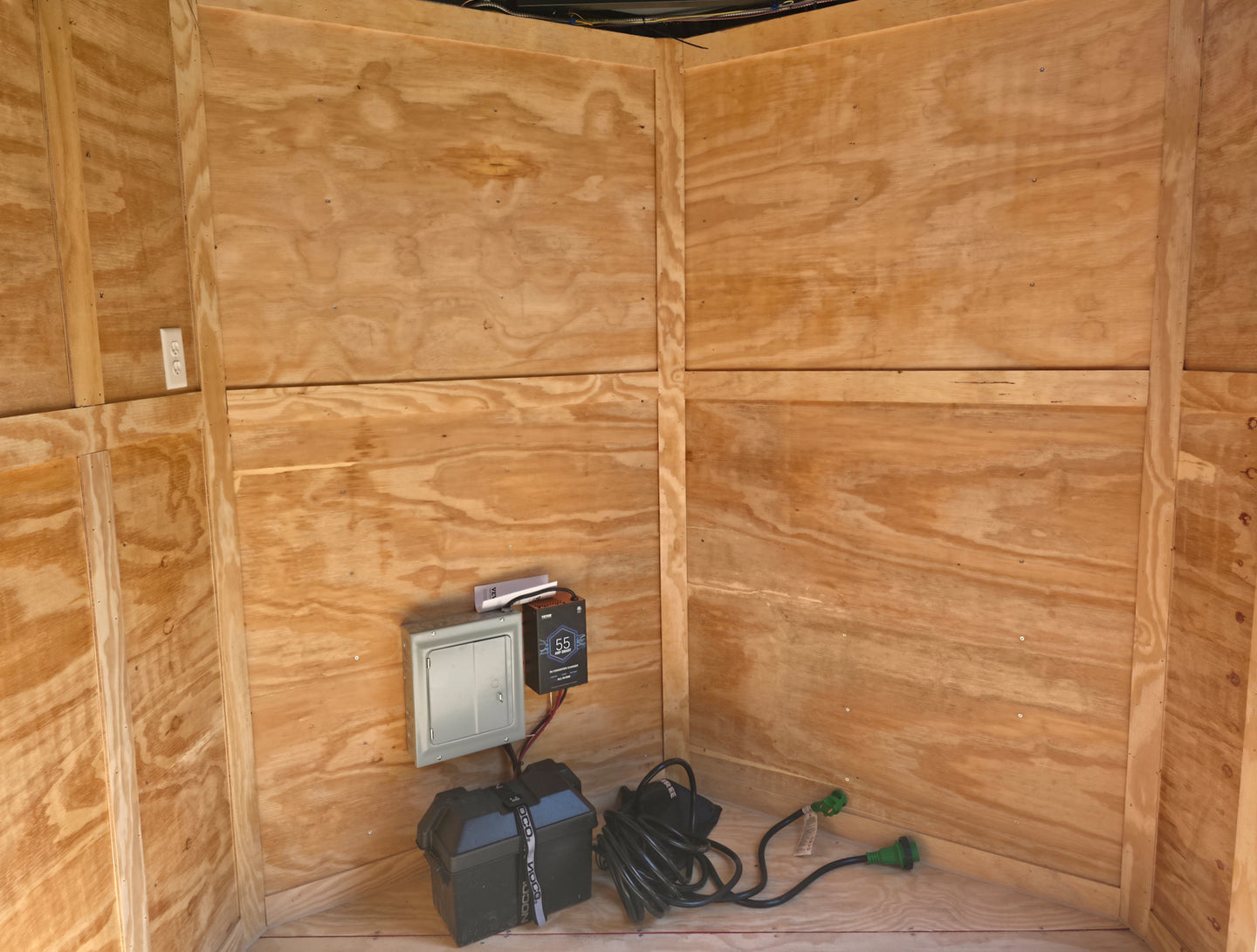 7x24 Indigo Blue Hybrid Enclosed Trailer (2) 5200LB  Axles Front Inside