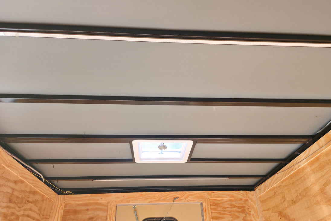 7x24 Indigo Blue Hybrid Enclosed Trailer (2) 5200LB  Axles LED Lights and Roof Vent 