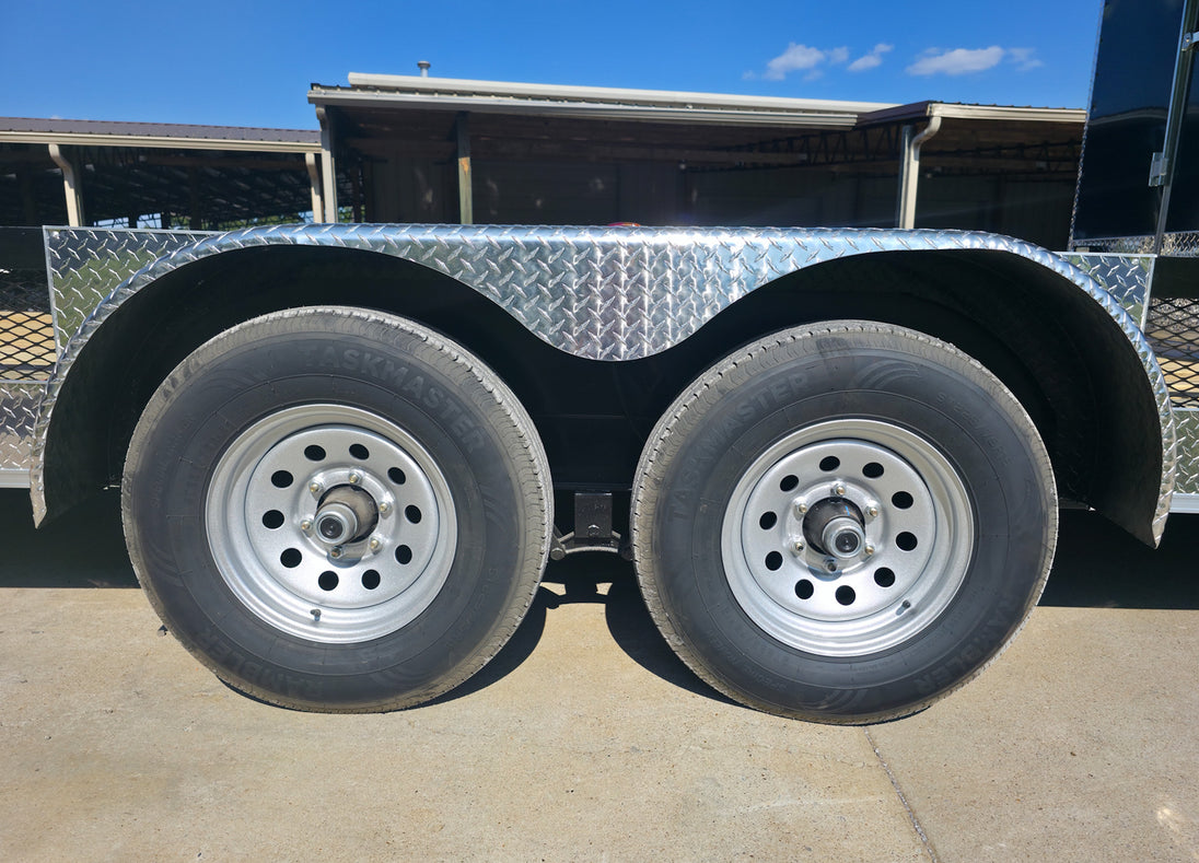 7x24 Indigo Blue Hybrid Enclosed Trailer (2) 5200LB  Axles Tires 