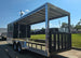 7x24 Indigo Blue Hybrid Enclosed Trailer (2) 5200LB  Axles Rear Left