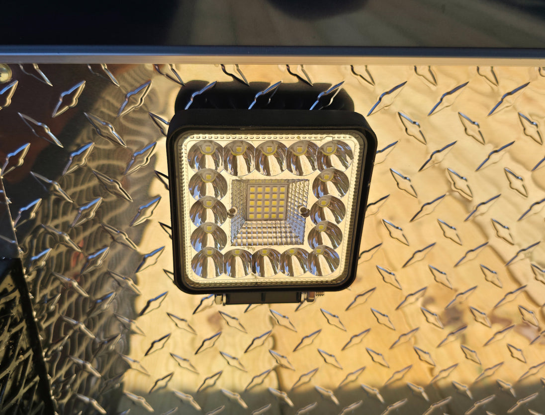 7x24 Indigo Blue Hybrid Enclosed Trailer (2) 5200LB  Axles Rear Spot Lights