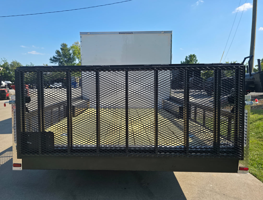 8.5x24 White Enclosed Hybrid with Side Ladder Racks (2) 7,000lb Axles Rear