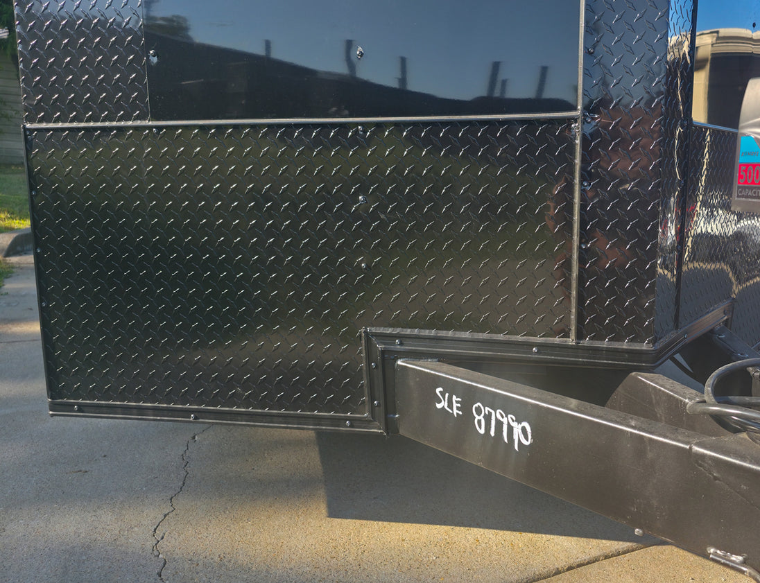 7x24 Black Hybrid Enclosed Trailer Aluminum Trim (2) 5200lb Axles ATP