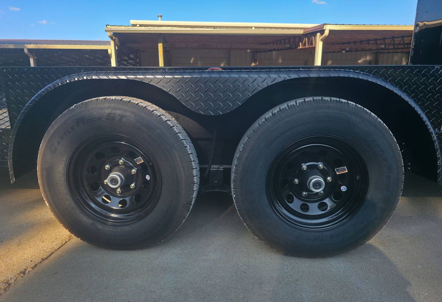 7x24 Black Hybrid Enclosed Trailer Aluminum Trim (2) 5200lb Axles Tires