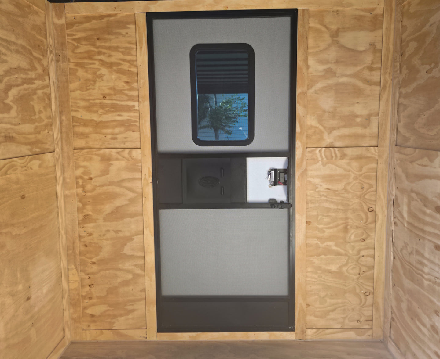 7x24 Black Hybrid Enclosed Trailer Aluminum Trim (2) 5200lb Axles Rear Door Inside 