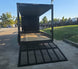 7x24 Black Hybrid Enclosed Trailer Aluminum Trim (2) 5200lb Axles Rear Gate Down 