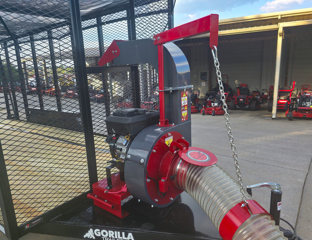 6.4x16 Debris Leaf Junk Trash Removal Trailer with 18HP Debris Loader for Leaf Clean Up Debri Loader