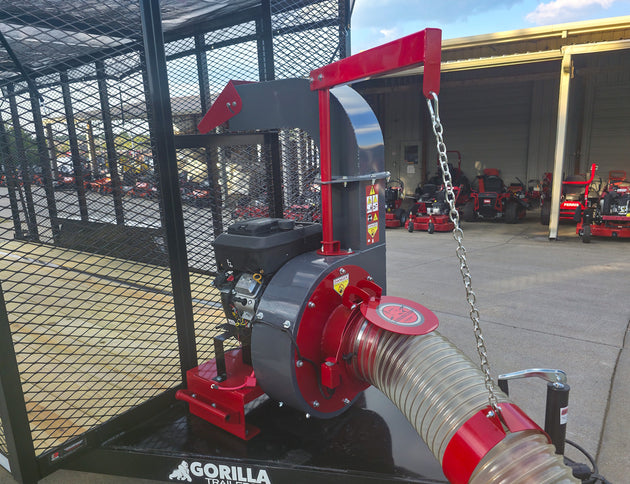 6.4x16 Debris Leaf Junk Trash Removal Trailer with 18HP Debris Loader for Leaf Clean Up Debri Loader