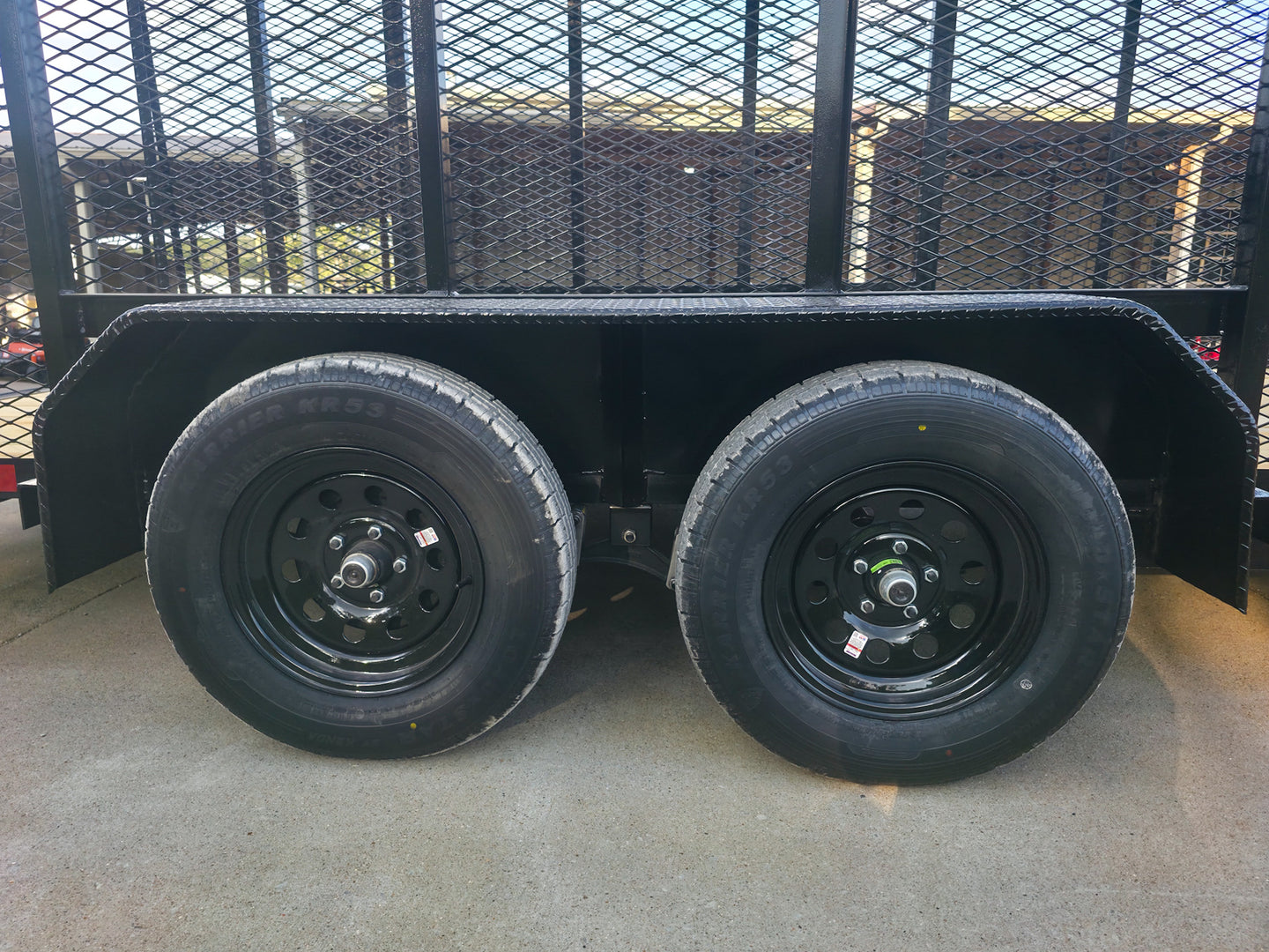 6.4x16 Debris Leaf Junk Trash Removal Trailer with 18HP Debris Loader for Leaf Clean Up Tires