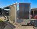 8.5x20 Charcoal Enclosed Hybrid Trailer with Gullwing (2) 3,500lb Axles Front Right