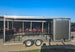 8.5x20 Charcoal Enclosed Hybrid Trailer with Gullwing (2) 3,500lb Axles Right Side