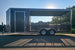 8.5x20 Charcoal Enclosed Hybrid Trailer with Gullwing (2) 3,500lb Axles Left Side