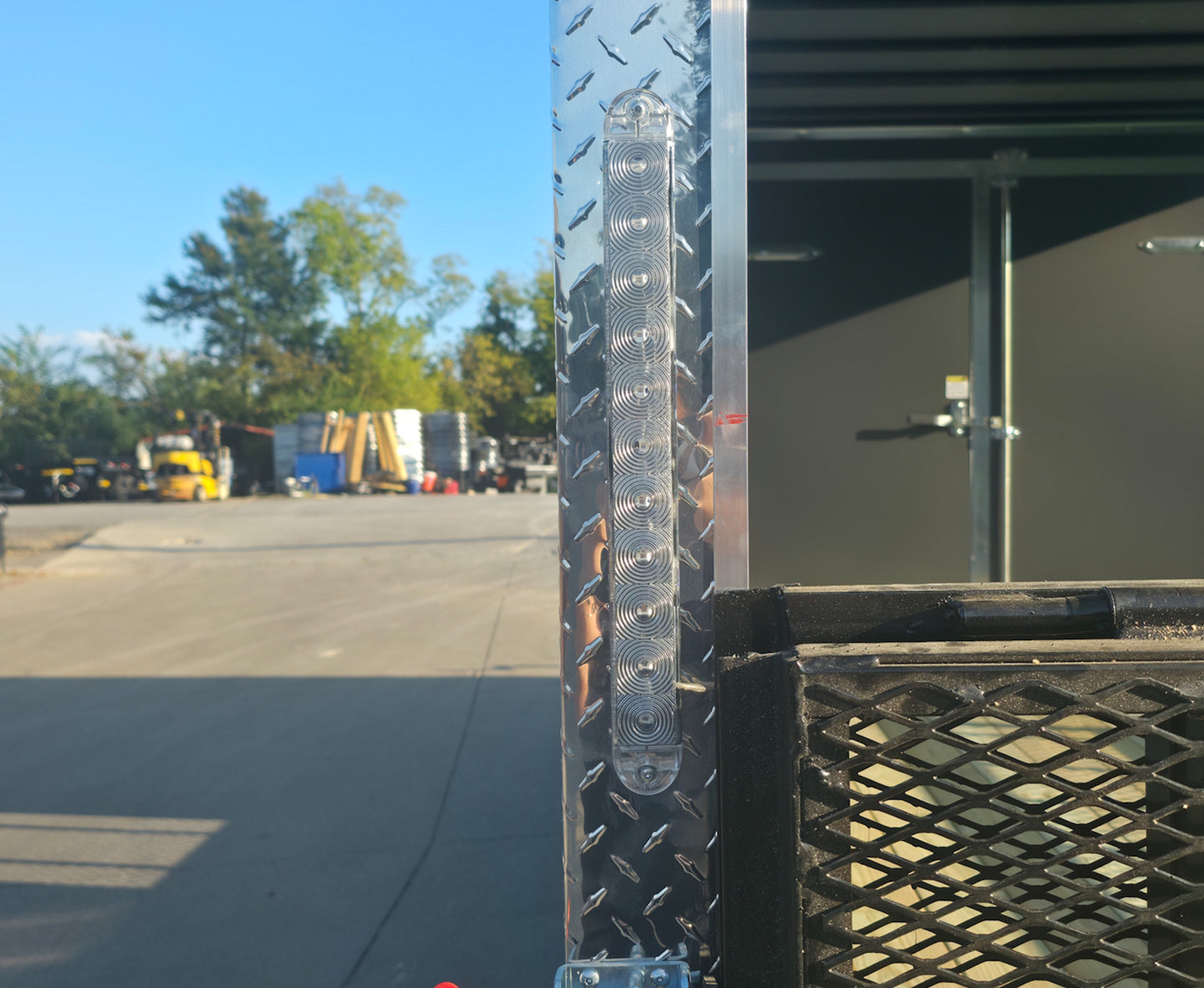 8.5x20 Charcoal Enclosed Hybrid Trailer with Gullwing (2) 3,500lb Axles LED Brake Light