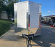 7x18 White Hybrid V Nose Trailer with 1' Mesh Siding (2) 5,200lb Axles Nose