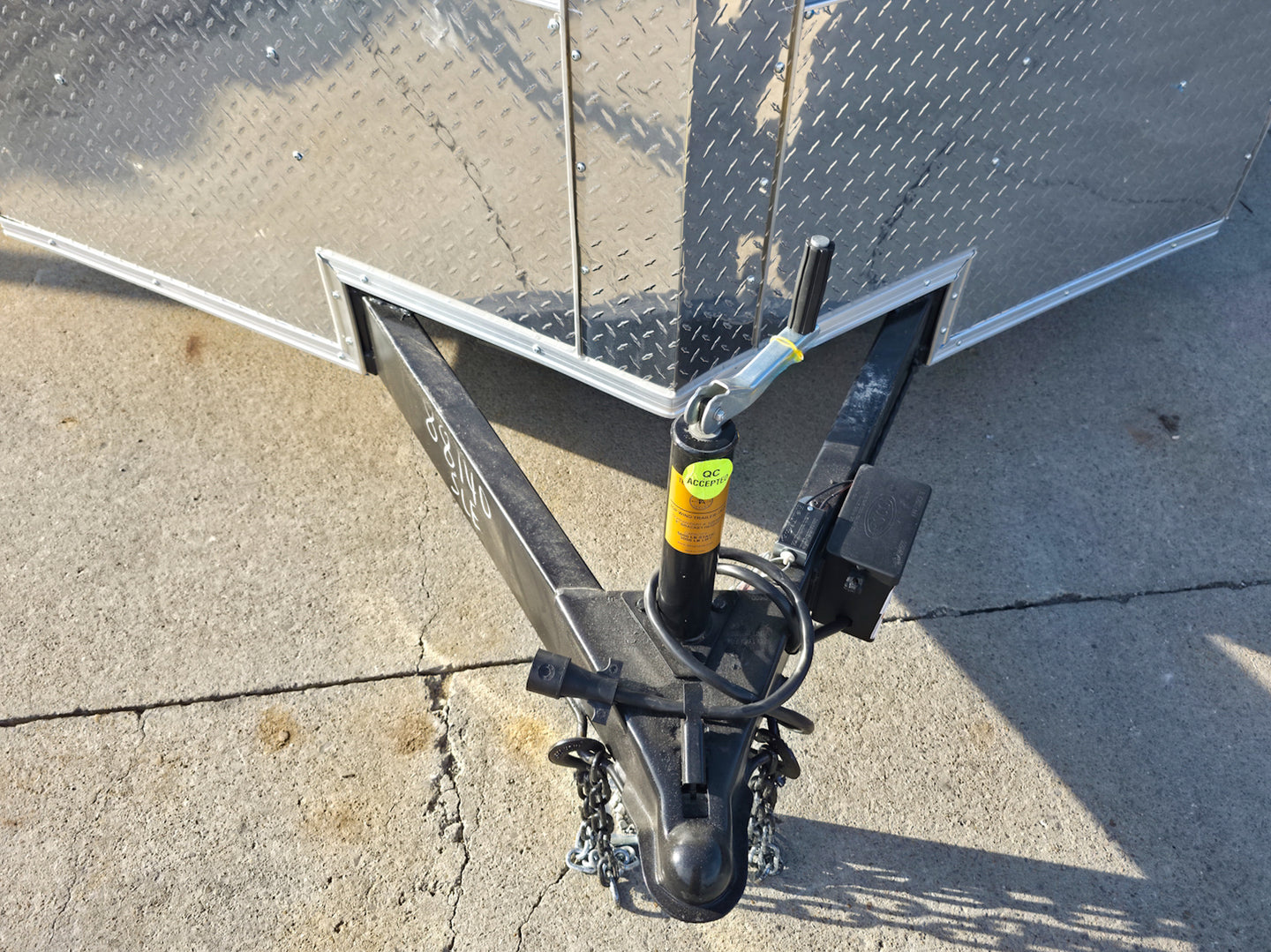 7x16x7 Indigo Blue Enclosed Trailer (2) 3500LB Axles Tongue