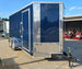 7x16x7 Indigo Blue Enclosed Trailer (2) 3500LB Axles Side View of Nose