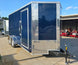 7x16x7 Indigo Blue Enclosed Trailer (2) 3500LB Axles Side View of Nose