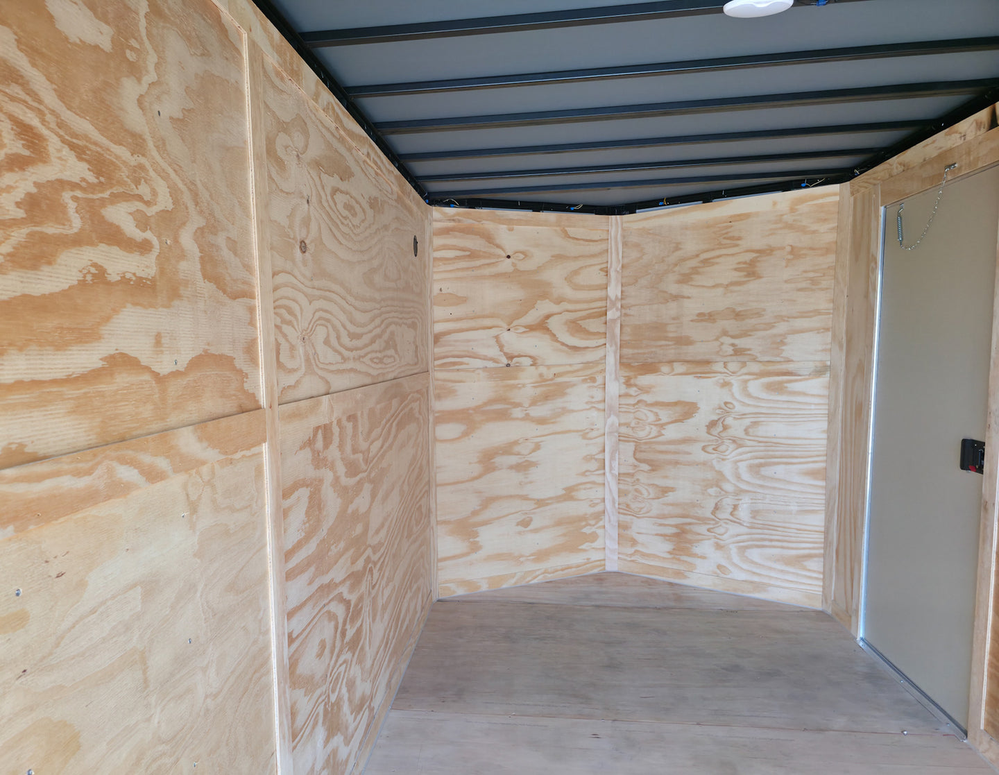 7x16x7 Indigo Blue Enclosed Trailer (2) 3500LB Axles Interior Side Wall