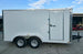 7x14x7 Enclosed Trailer White Flat Nose (2) 3500lb Axle Right Side