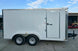 7x14x7 Enclosed Trailer White Flat Nose (2) 3500lb Axle Right Side