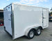7x14x7 Enclosed Trailer White Flat Nose (2) 3500lb Axle Right Rear 