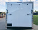 7x14x7 Enclosed Trailer White Flat Nose (2) 3500lb Axle Rear
