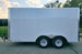 7x14x7 Enclosed Trailer White Flat Nose (2) 3500lb Axle Left Side