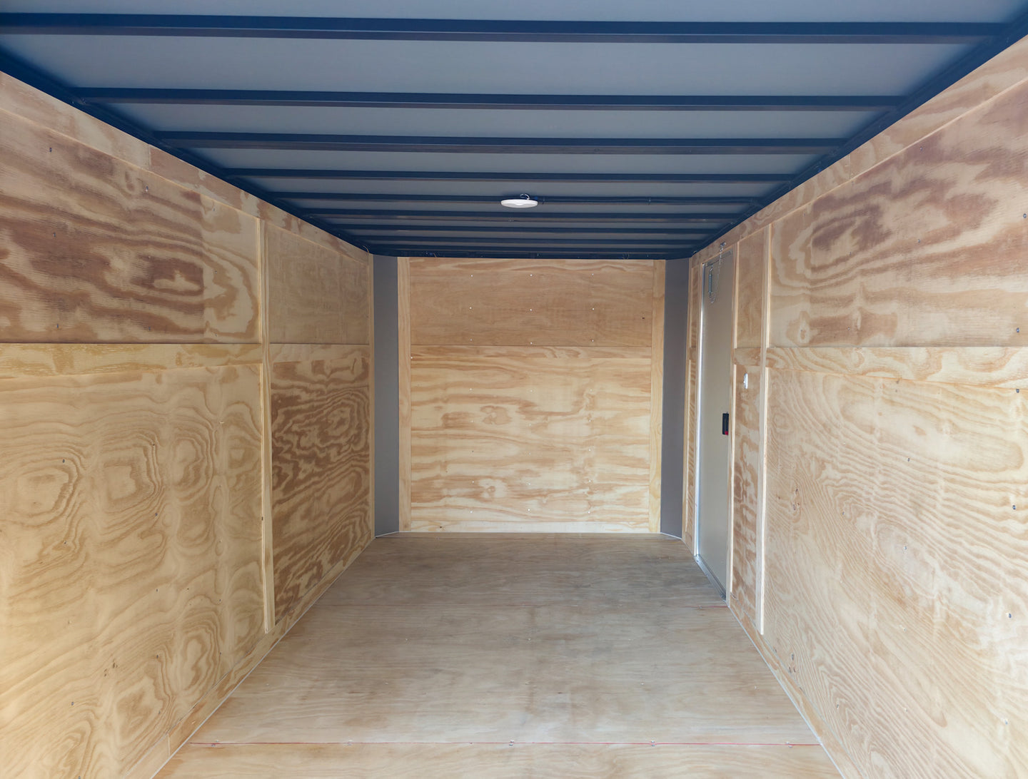 7x14x7 Enclosed Trailer White Flat Nose (2) 3500lb Axle Jack Inside Front