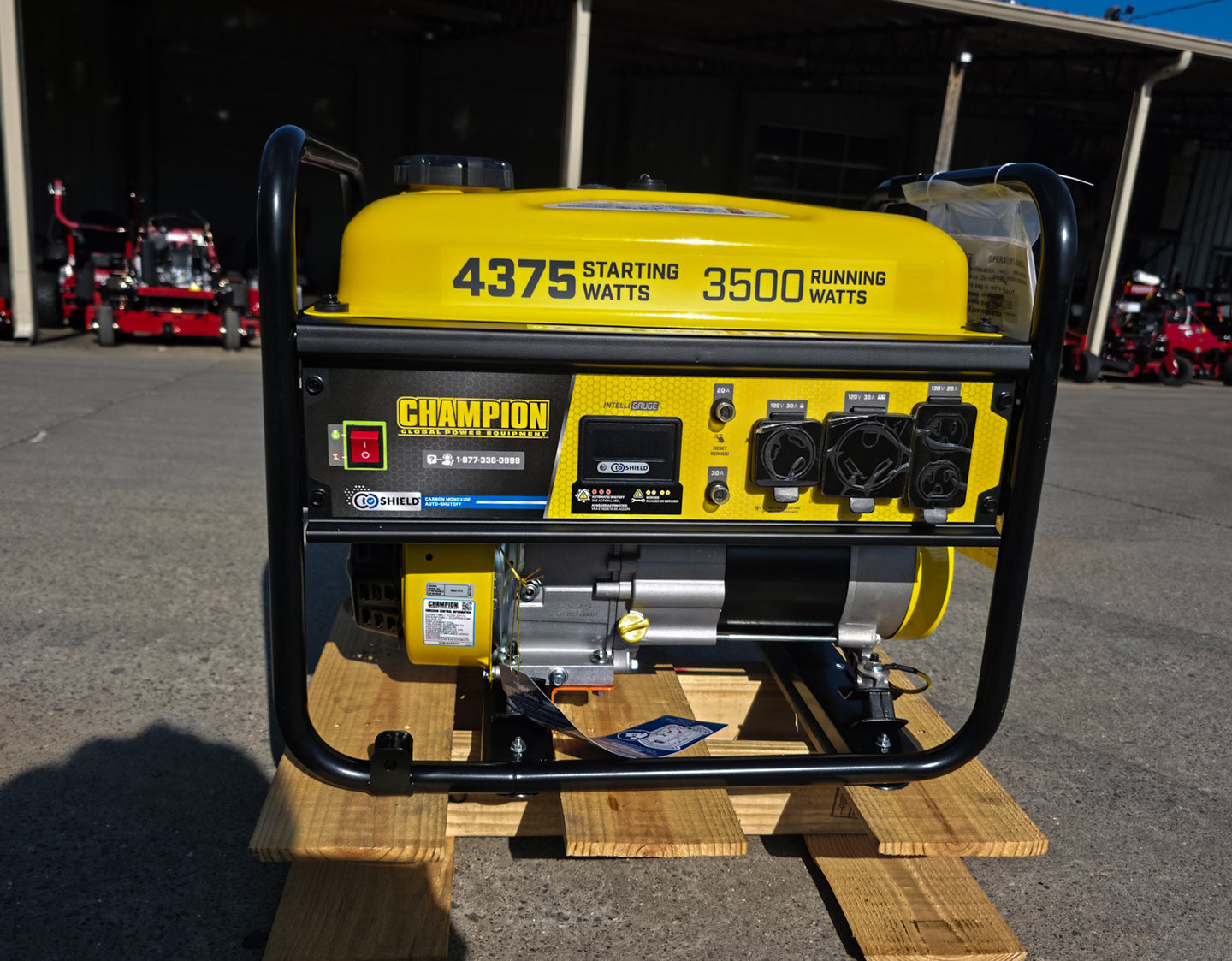 Champion 201286 4375-Watt Portable Generator with CO Shield Front View