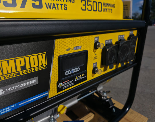 Champion 201286 4375-Watt Portable Generator with CO Shield Control Panel