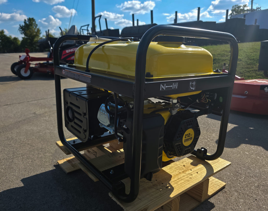 Champion 201286 4375-Watt Portable Generator with CO Shield Rear Side View