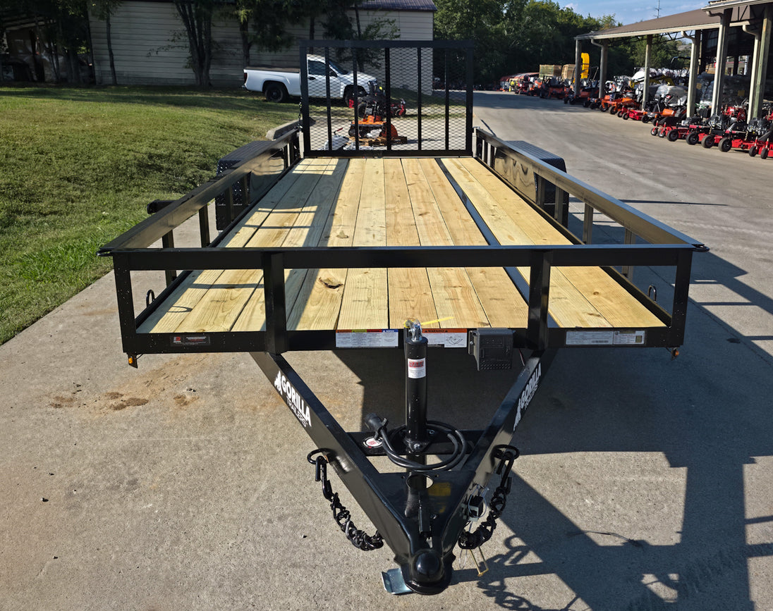 6.4x18 Straight Deck Off Road Utility Trailer (2) 3,500lb Axle Front
