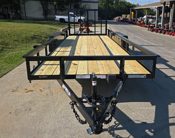 6.4x18 Straight Deck Off Road Utility Trailer (2) 3,500lb Axle Front