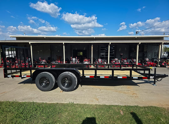6.4x18 Straight Deck Off Road Utility Trailer (2) 3,500lb Axle Right Side