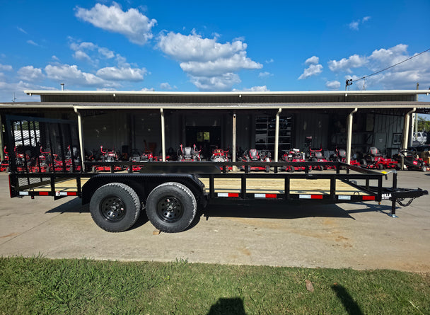 6.4x18 Straight Deck Off Road Utility Trailer (2) 3,500lb Axle Right Side
