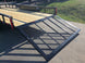 6.4x18 Straight Deck Off Road Utility Trailer (2) 3,500lb Axle Left Rear Gate Down