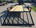 6.4x18 Straight Deck Off Road Utility Trailer (2) 3,500lb Axle Rear Gate Down