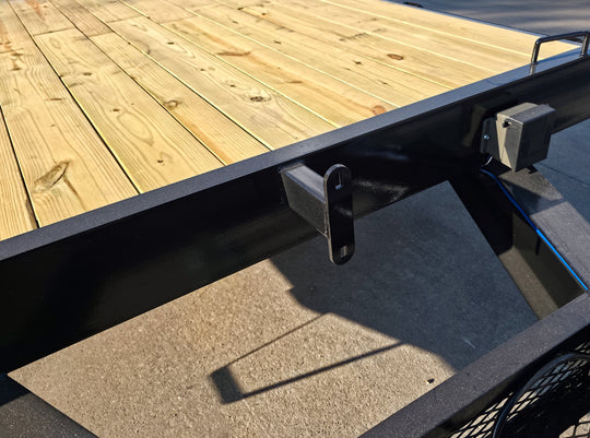 8.5x24 Deckover I-Beam Trailer Stand-Up Ramps (2) 5,200lb Axles Tire Mount