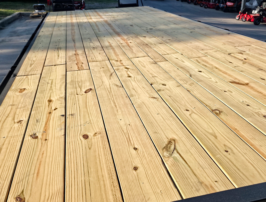 8.5x24 Deckover I-Beam Trailer Stand-Up Ramps (2) 5,200lb Axles Deck